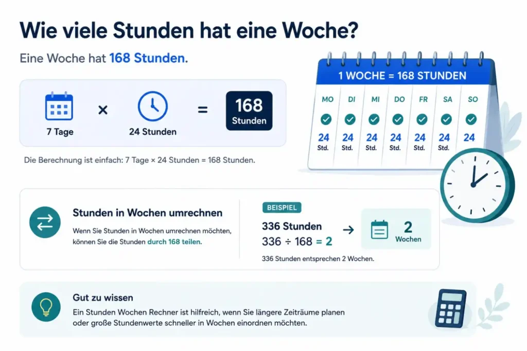 Wie viele Stunden eine Woche hat einfach erklärt