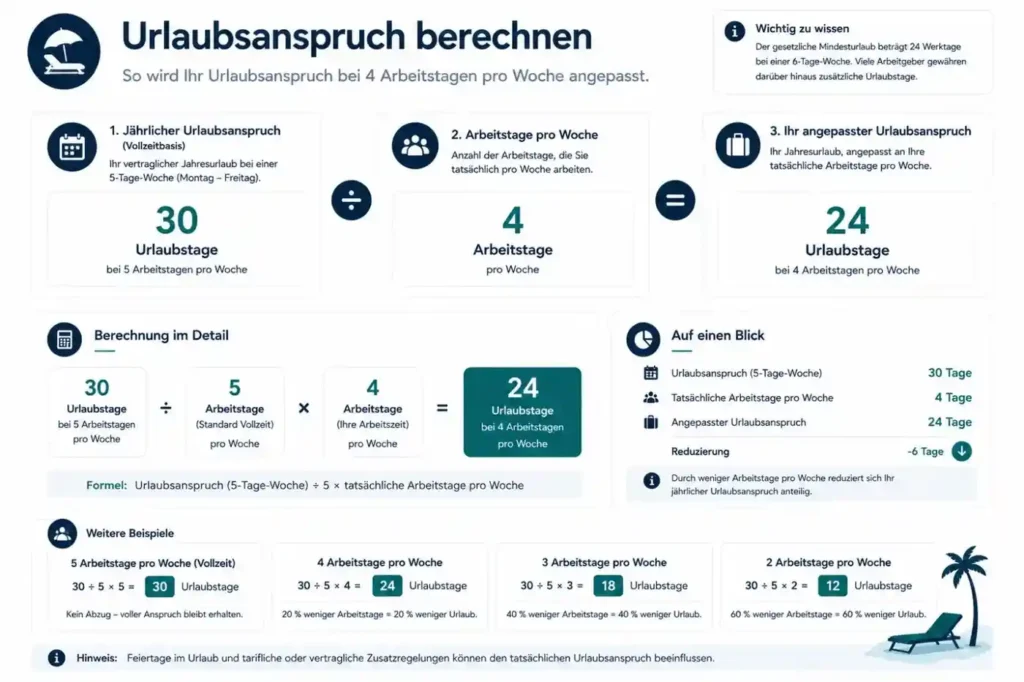 Urlaubsanspruch und Urlaubstage berechnen